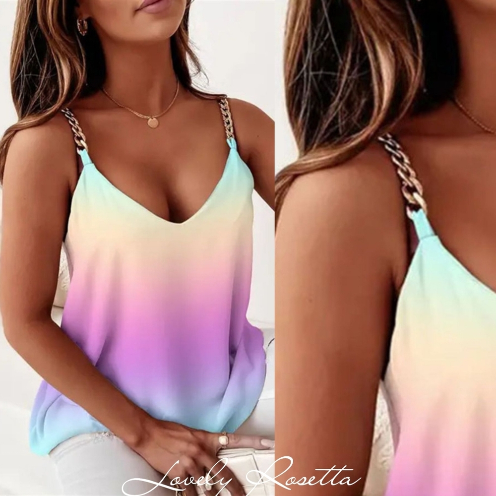 Multi-Color Chain Print Top - Picture 11 of 15